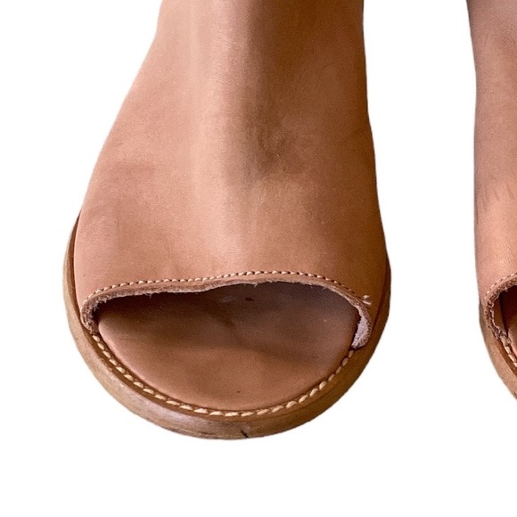 Musse & Cloud Ciara Tan Leather Open Toe Sandals - 7 / 7.5 - Picture 8 of 16